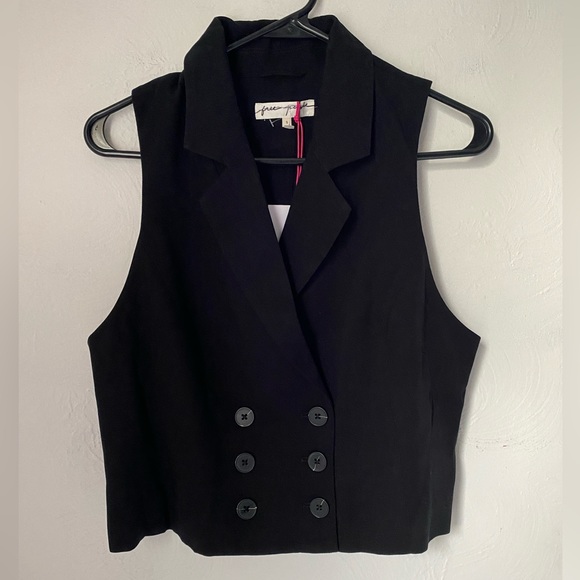 Free People The Suit Shop Gabbie Vest Suit Black Size S Black - Picture 1 of 7